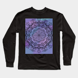 Winter toned mandala design Long Sleeve T-Shirt